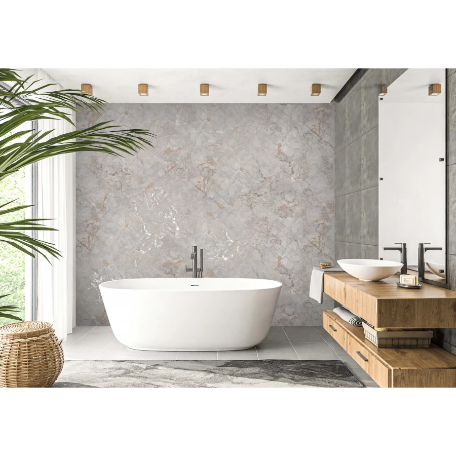 Керамогранит Realistik RS Endless 001 Grey Carving серый 120х60 см