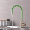 Смеситель для кухни 35k MixLine MLSS-0325 гибкий силиконовый излив 542380 зеленый