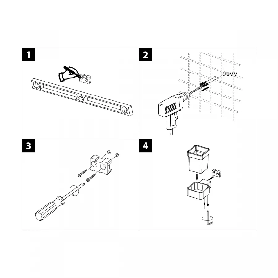 Стакан для зубных щёток Lemark Smooth Line с держателем чёрный матовый 9732014