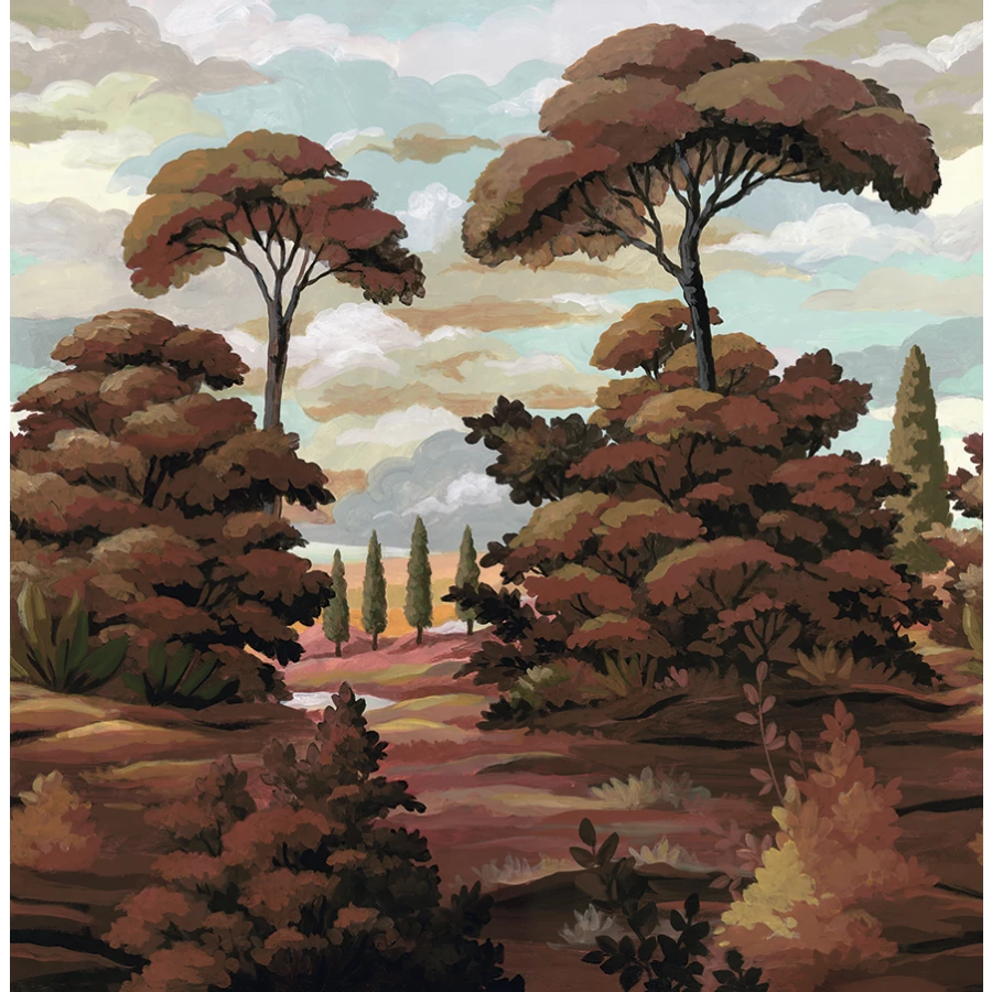 Обои флизелиновые Marburg Casa Sereno Панно коричневые 36098 2,65х2,7 м