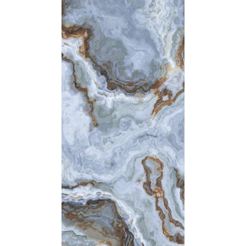 Керамогранит Casati Ceramica Carving Polished Gold GS Norway Blue Golden Carving синий 120х60 см