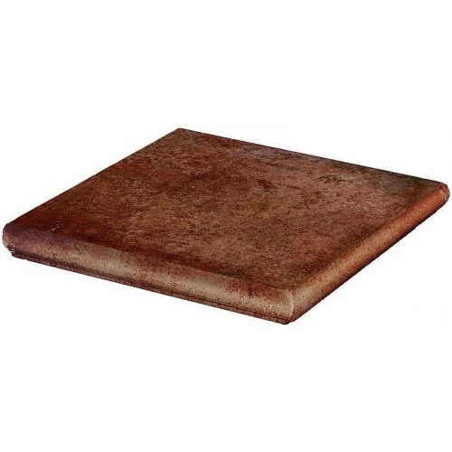 Ступень из керамогранит Cerdomus Kyrah Angolo Mand Red матовая коричневая 33х33 см