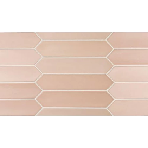 Плитка настенная Equipe Lanse Rose 27490 глазурованный матовый розовый 25*5 см