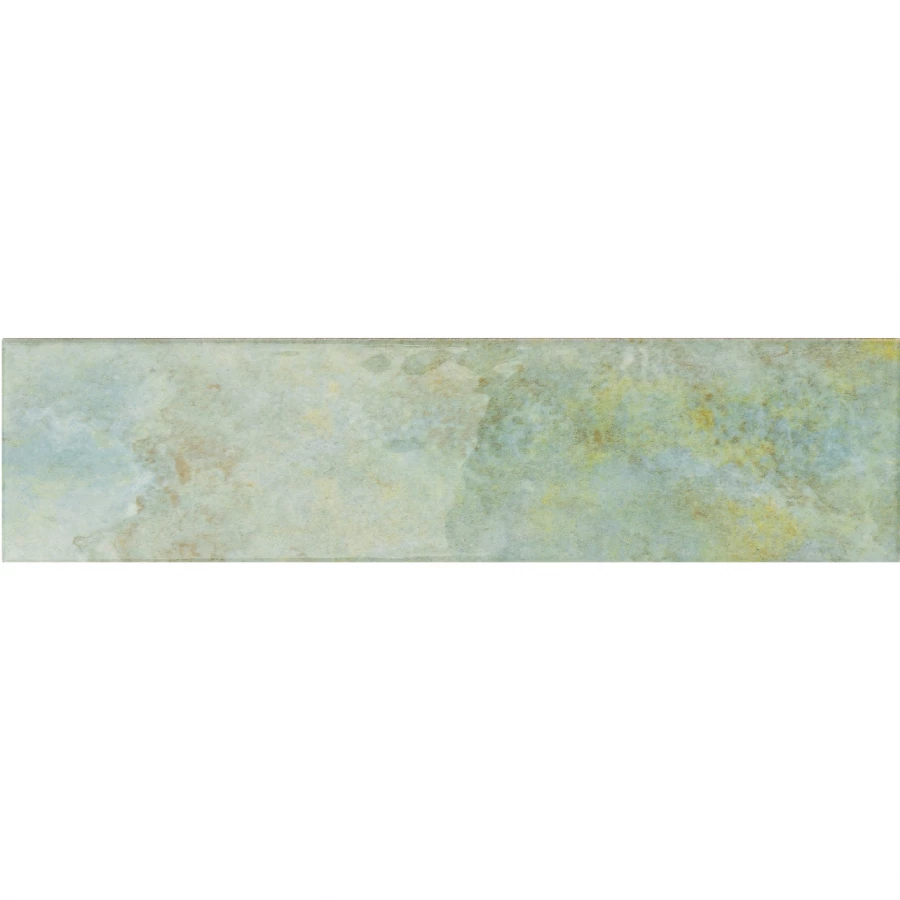 Плитка настенная Smile Tile Тропикана Аква Греен / Tropicana Aqua Green глянцевая сине-зеленая 97384262 30х7,5 см