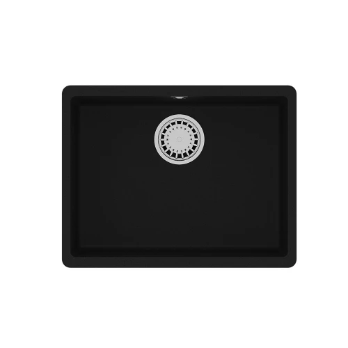 Кухонная мойка Lemark Sinara 540-U подстольного монтажа из кварцгранита цвет Антрацит 9910073 42х54 см