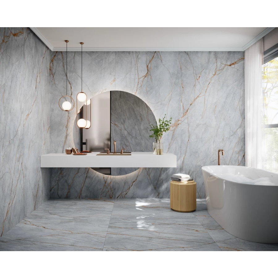 Керамогранит Coverlam Blue Roma Cielo Natural матовый голубой 78B138E 278х120 см