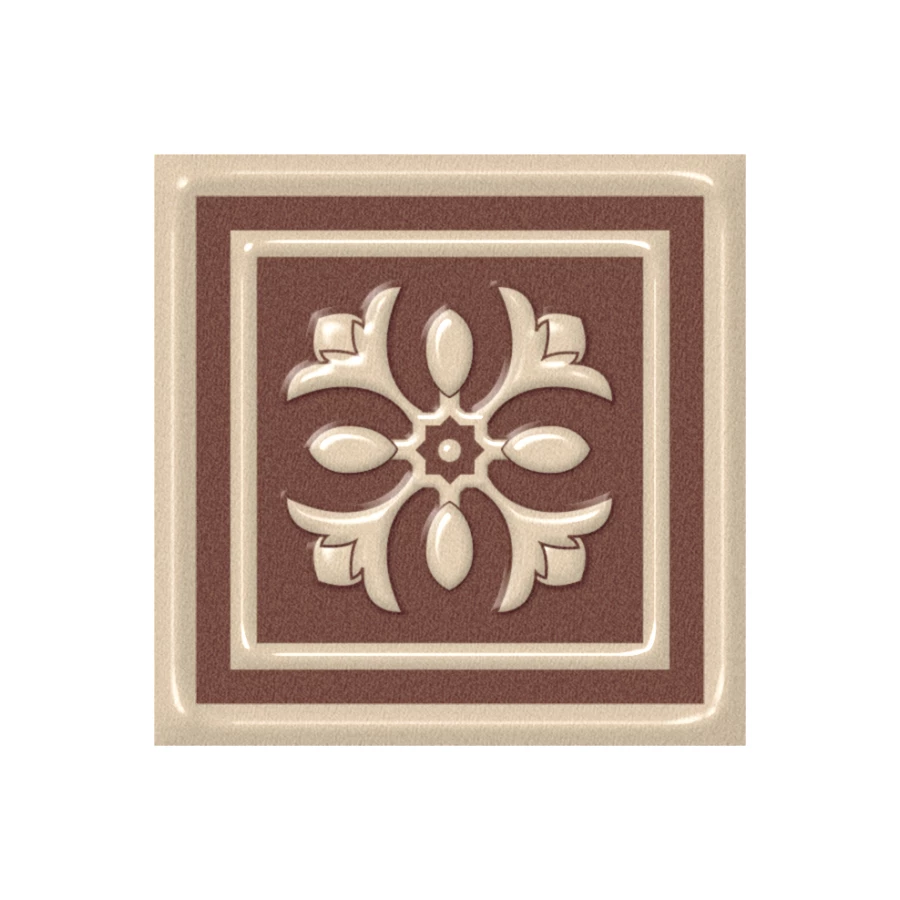 Декоративная вставка Estima Декоративная вставка Venezia Beige неполированная 38628 5,8x5,8x0,7 см