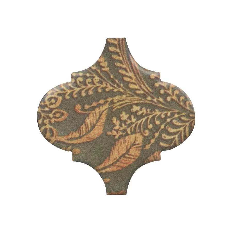 Плитка настенная Kerama Marazzi Арабески Марокко Декор матовый зеленый KMD3STA058M 6,5x6,5 см