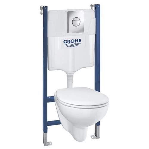 Унитаз с инсталляцией подвесной Grohe Solido Compact с горизонтальным выпуском 39415000