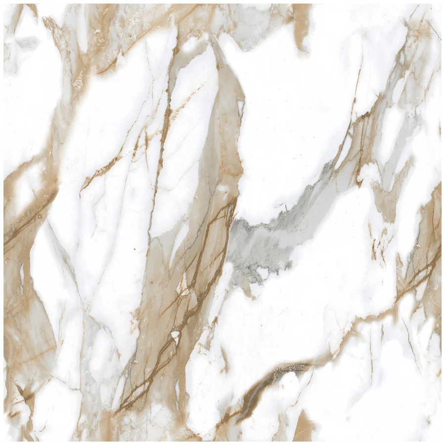 Керамогранит Ceradim Calacatta Fairy Gold бежевый Полированный 60х60 см