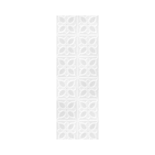 Плитка настенная Meissen Keramik Lissabon рельеф квадраты белый 25х75 см