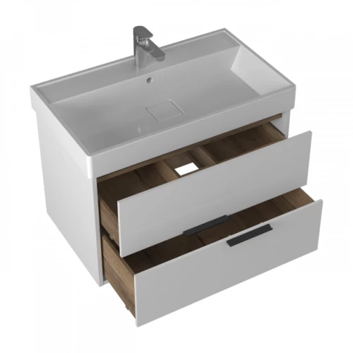 Тумба консольная Briz Сохо глянцевая белая 80 см