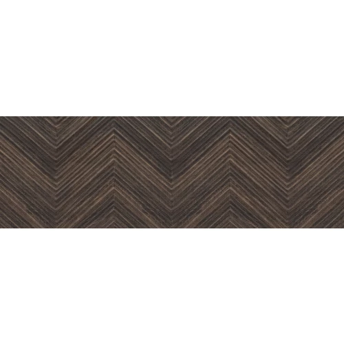 Плитка настенная Eurotile Ceramica Лимеренс / Limerence рельефная ёлочка матовая коричневая 983 100x32,5 см
