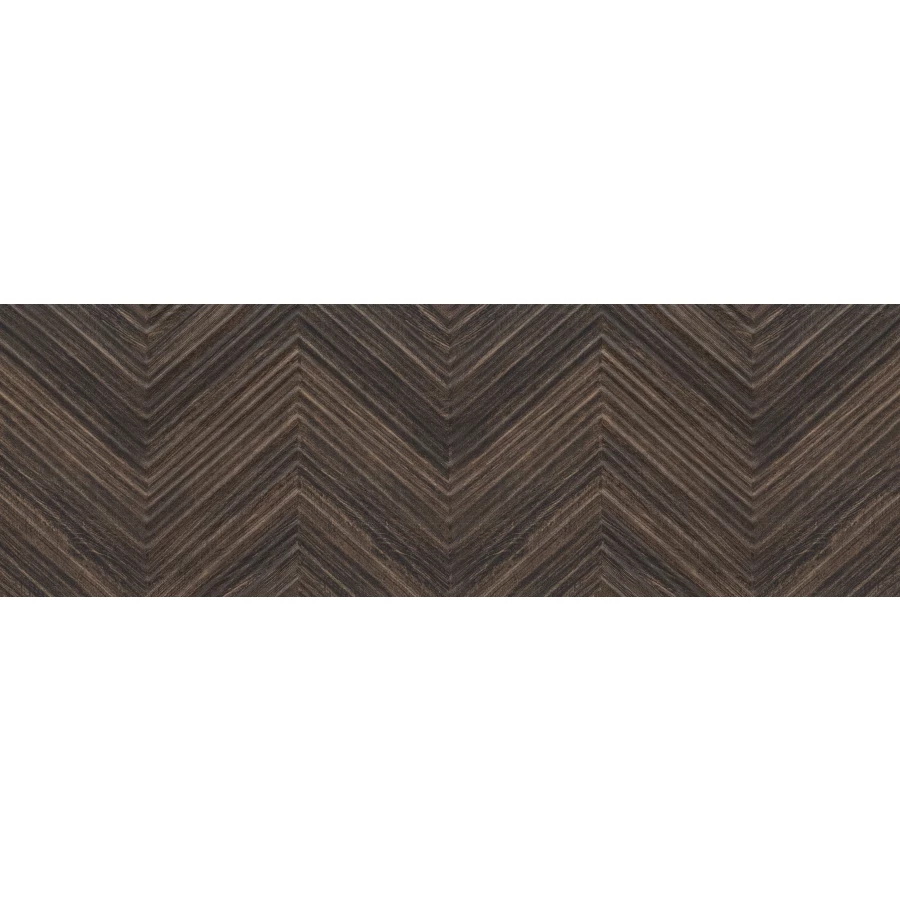 Плитка настенная Eurotile Ceramica Лимеренс / Limerence рельефная ёлочка матовая коричневая 983 100x32,5 см