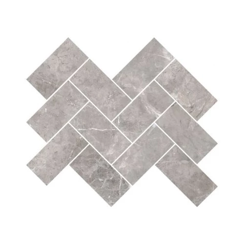 Мозаика Vitra Marmori Шеврон Холодный Греж серый 31,5х28 см