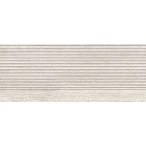Плитка настенная Porcelanosa Таранто Бианко Стрипе / Taranto Bianco Stripe матовая белая 100371169 150х59,6 см