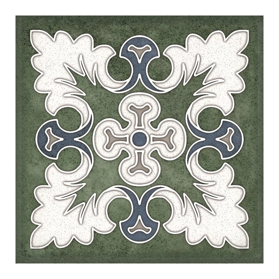 Керамическая плитка Kerlife Smalto decor 1 verde 15*15 см