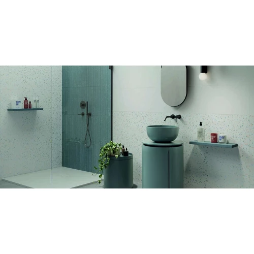 Плитка настенная Rondine Brio Salvia Ret матовая зеленая J93830 100х33,3 см