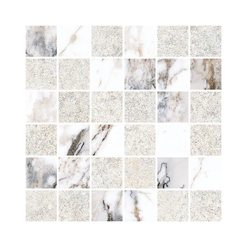 Мозаика Vitra Marble-Stone Белый Матовый-Лаппато Ректификат 30х30 см