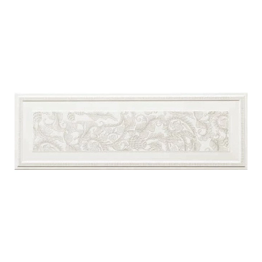 Плитка настенная Ascot Ceramiche New England Bianco Boiserie Sarah Dec матовая белая EG331BSD 100х33,3 см