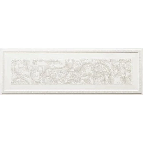 Плитка настенная Ascot Ceramiche New England Bianco Boiserie Sarah Dec матовая белая EG331BSD 100х33,3 см