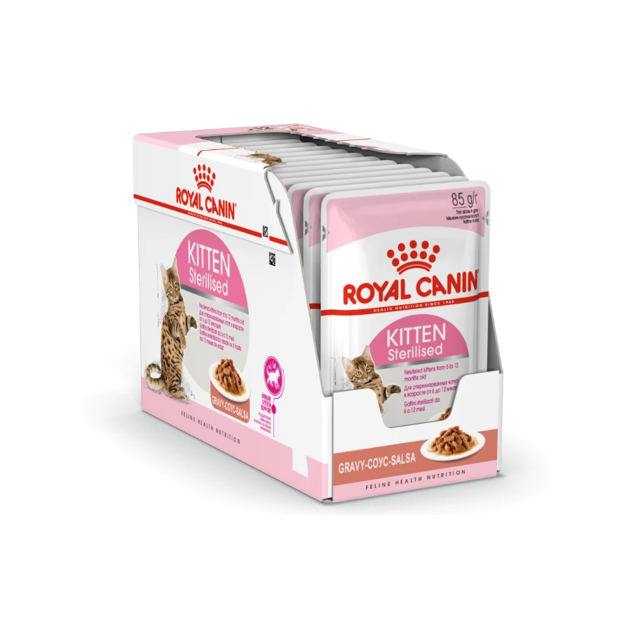 Корм для стерилизованных котят от 6 до 12 месяцев Royal Canin kitten sterilised пауч соус влажный 85 г