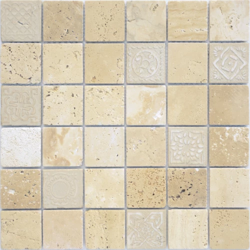 Мозаика из натурального камня LeeDo Ceramica Art Travertino Beige MAT бежевый 30x30 см