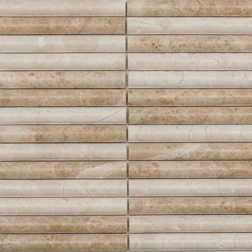 Мозаика Pixel mosaic Венеция Capuccino Convex чип 20х151 матовая бежевая PIX 346 30,5х30 см