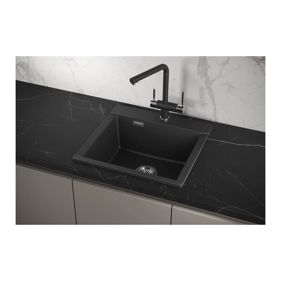 Кухонная мойка Granula Estetica 5201, ЧЁРНЫЙ 52x50x20 см