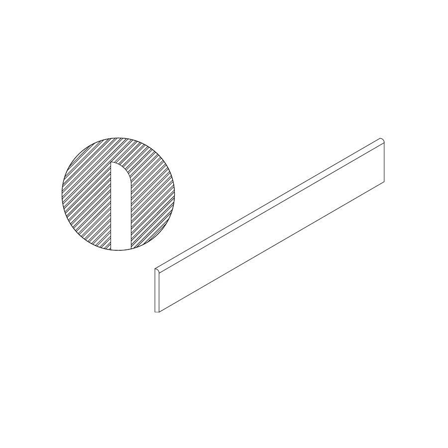 Плинтус ТехноАрт керамогранит РП0 фаска 1/4 окружности многоцветный 100х20-5 см