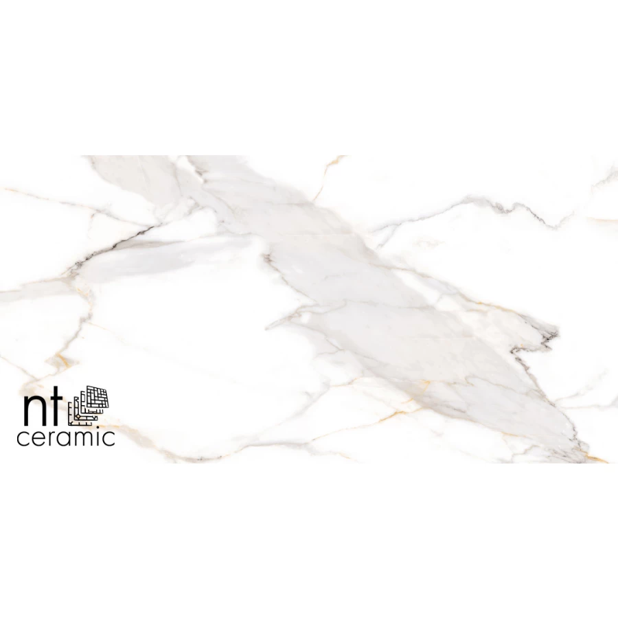 Керамогранит NT Ceramic Bright and Shiny Calacatta Light Grey mat Матовый NTT9120M 120х60 см