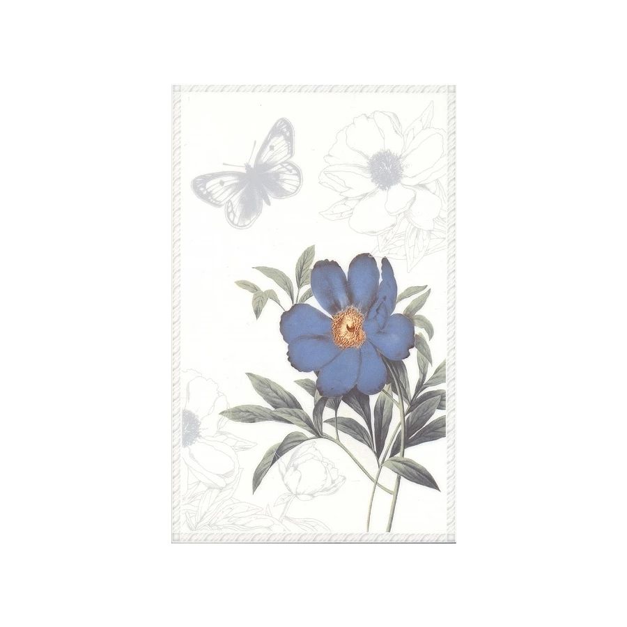 Плитка настенная Kerama Marazzi Шеффилд Декор Бабочка глянцевый белый 6250/3F 40х25 см