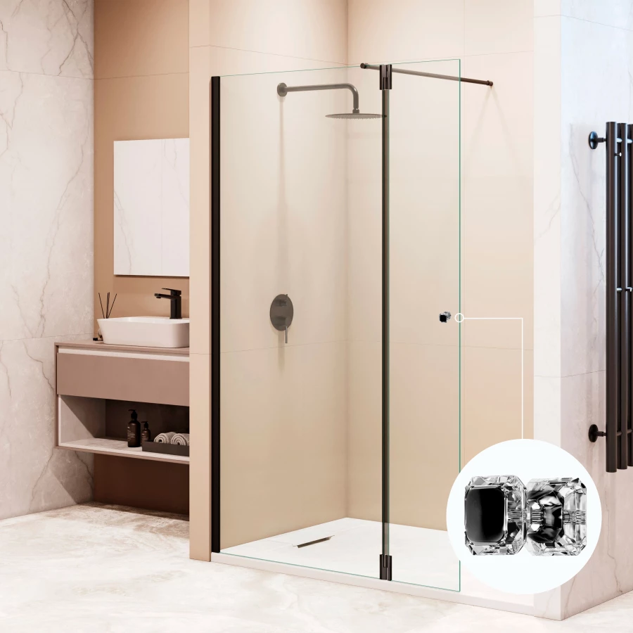 Душевая перегородка RGW WA-054B WA-010B + Z-072B Прозрачное 140 см