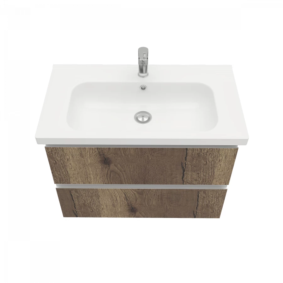 Тумба подвесная Laparet Electra 80 под умывальник Creavit Ideal 80 дуб Рока LE-WCAB-80-222