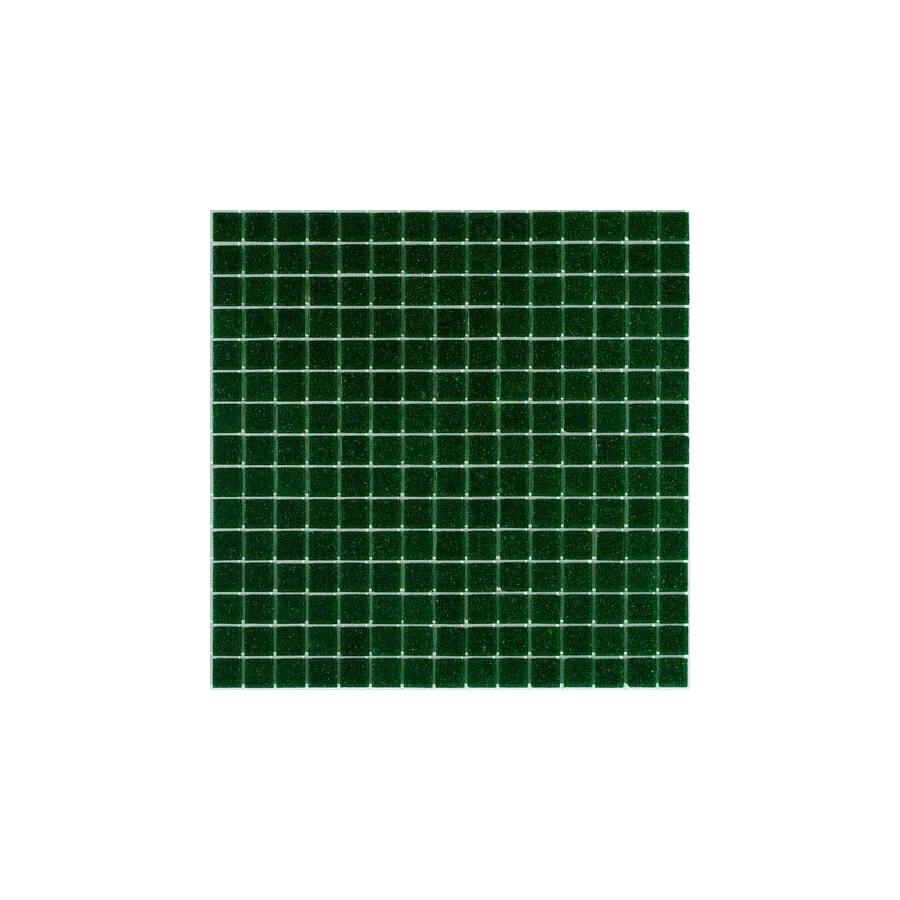 Стеклянная мозаика Rose Mosaic Gold Star сетка 1x1 глянцевая зеленая A26(2+)-1 31,8х31,8 см