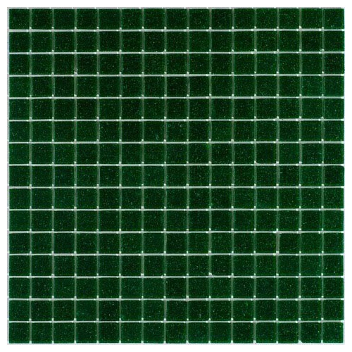 Стеклянная мозаика Rose Mosaic Gold Star сетка 1x1 глянцевая зеленая A26(2+)-1 31,8х31,8 см