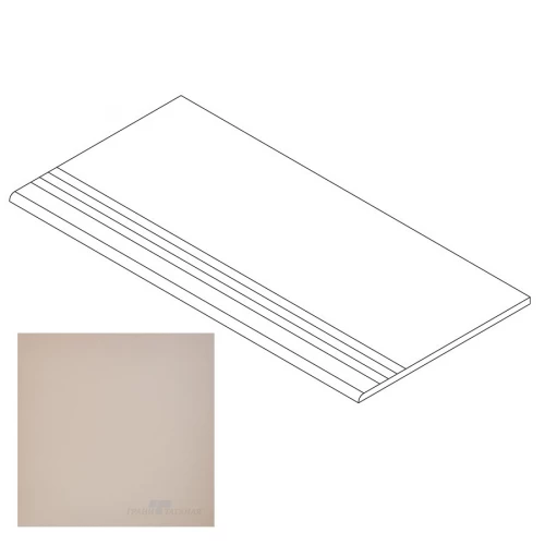 Ступень Грани Таганая Профи с насечками и завальцовкой капучино матовая GT028M 120х29,5 см