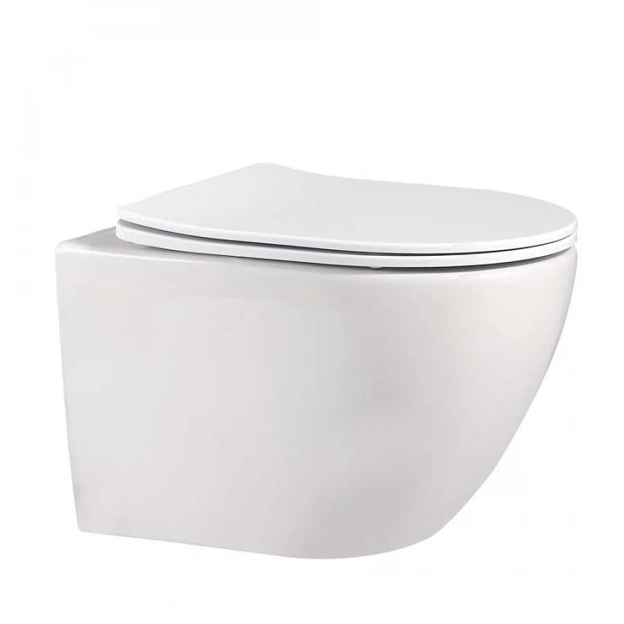 Унитаз подвесной Laparet Joy с сиденьем микролифт белый PRO-0001 490*370*360 мм