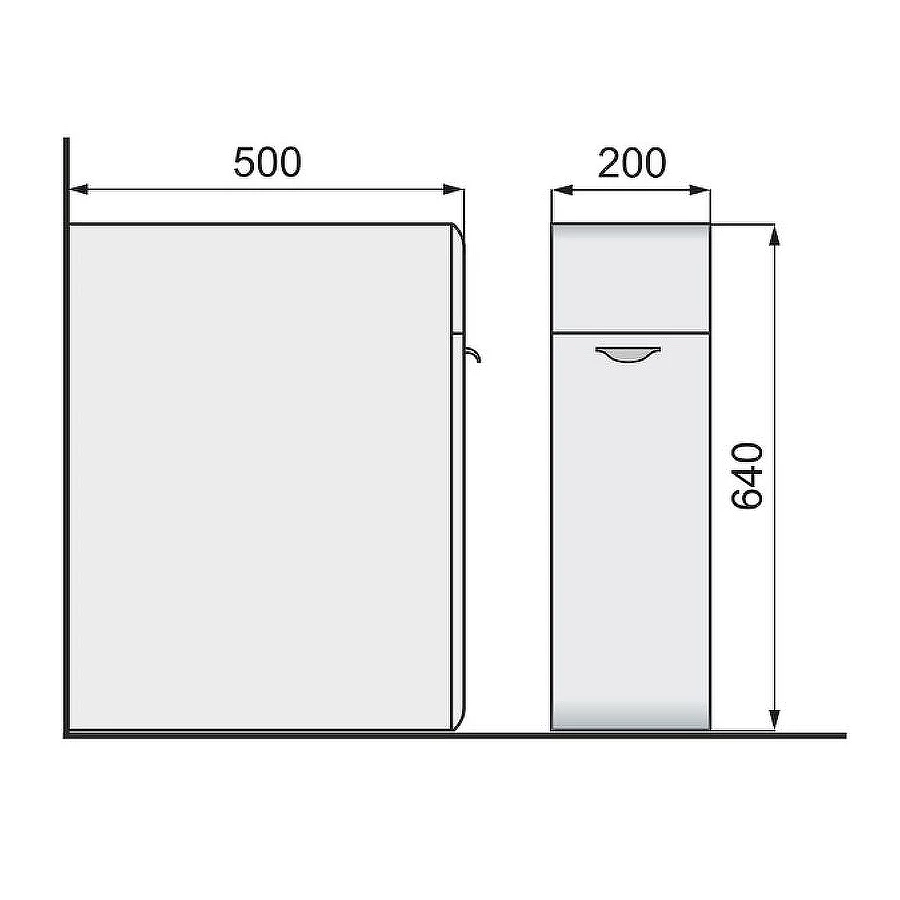 Тумба Raval Space 20 напольная Белая Spa.01.20/N/W