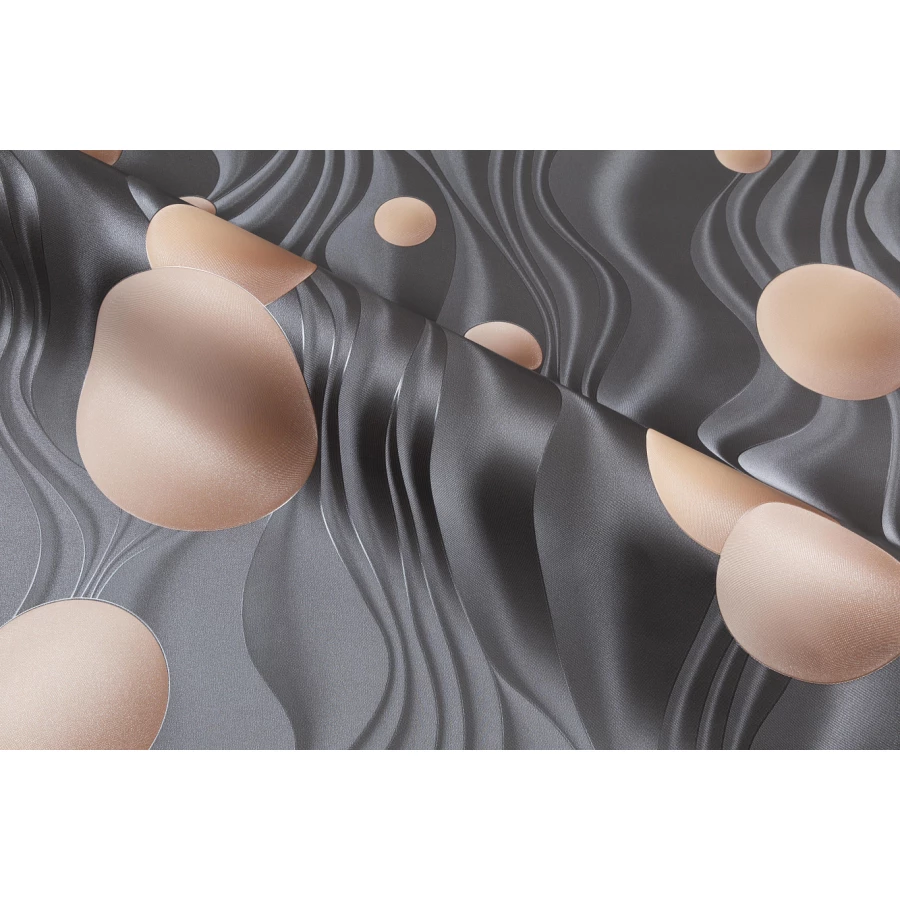 Обои флизелиновые Palitra Home HomeColor Soda черные HC72061-48 1,06х10,05 м