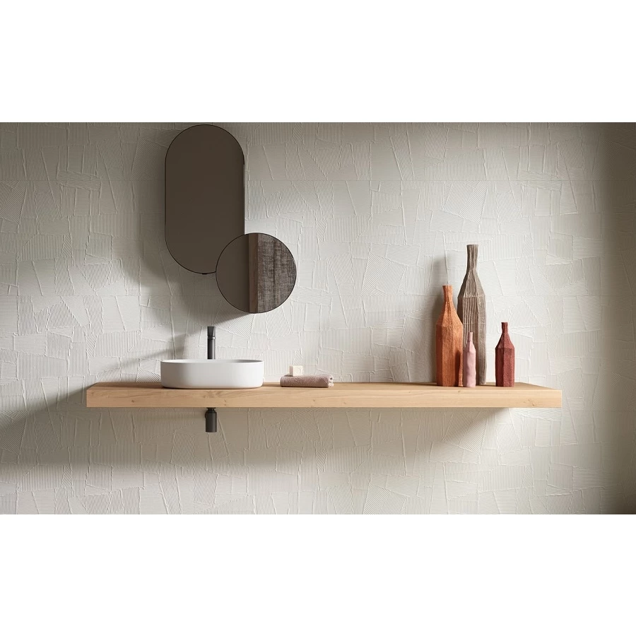 Плитка настенная Piemme Ceramiche Homey Paper Clay Neve матовая белая 06074 120х60 см