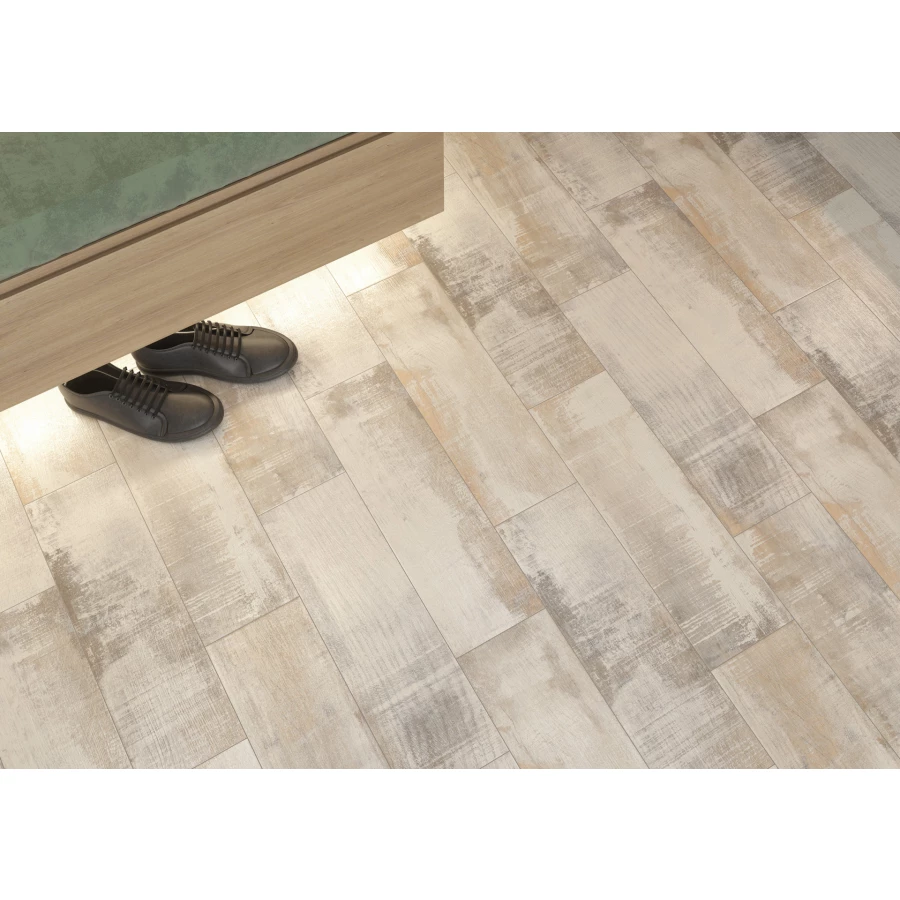 Керамогранит Cersanit Northwood белый рельеф 16696 1,216 м2, 59,8х18,5 см