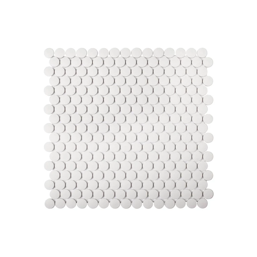 Противоскользящая мозаика Starmosaic Penny Round White Antislip 31.5х30.9 см
