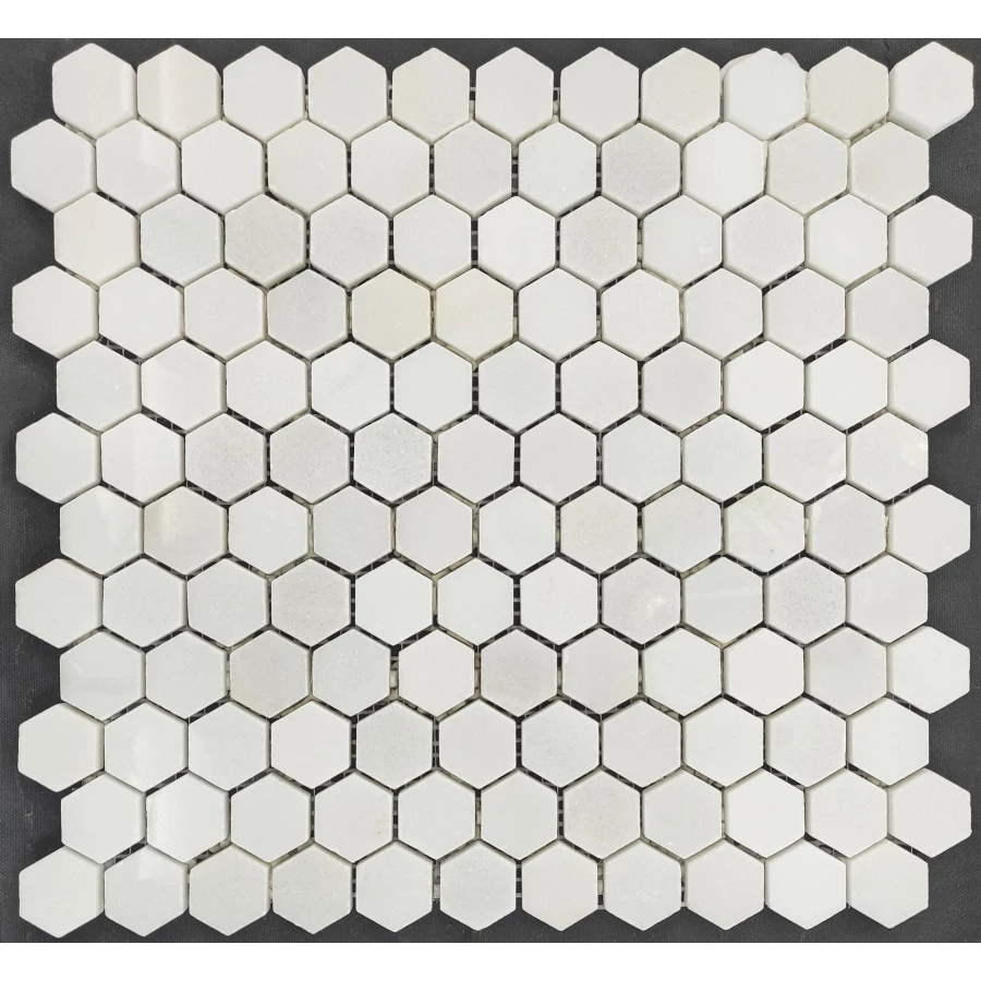 Мозаика Colori Viva Statuario Mosaic Polished Pure White Hexagon CV20254 30.5x30.5 см