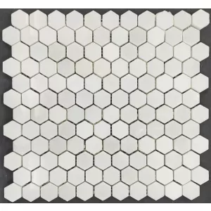 Мозаика Colori Viva Statuario Mosaic Polished Pure White Hexagon CV20254 30.5x30.5 см
