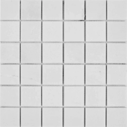 Мозаика Pixel mosaic Мрамор Thassos чип 48x48 мм сетка Полированная Pix 296 30,5х30,5 см