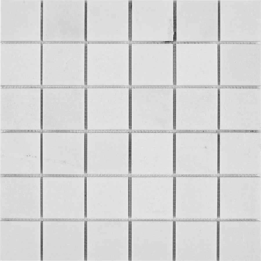 Мозаика Pixel mosaic Мрамор Thassos чип 48x48 мм сетка Полированная Pix 296 30,5х30,5 см