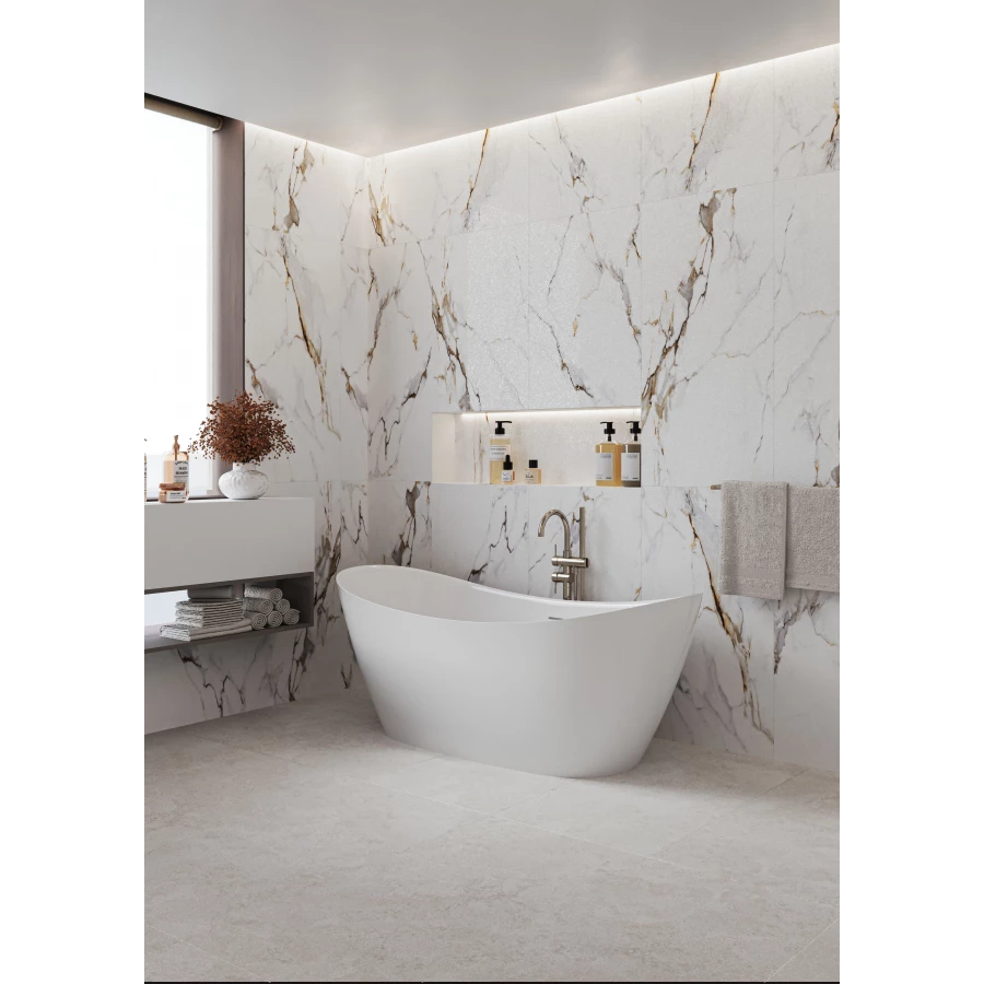 Керамогранит Staro Silk Palermo Sugar матовый белый 29179124 120х60 см