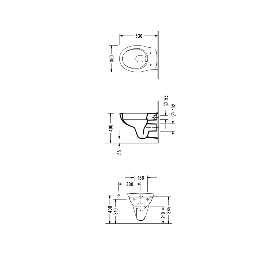 Унитаз подвесной Serel Asma безободковый с сиденьем без микролифтом 0426