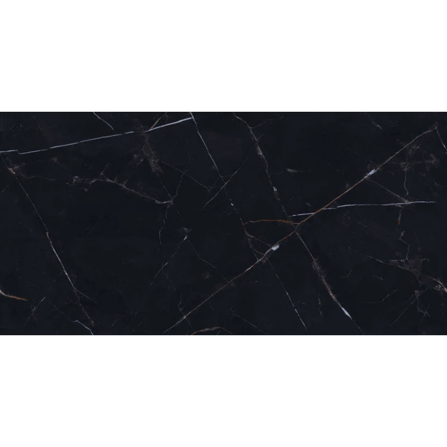 Керамогранит Duna Splendore Nero Hight Glossy глянцевый черный 120х60 см